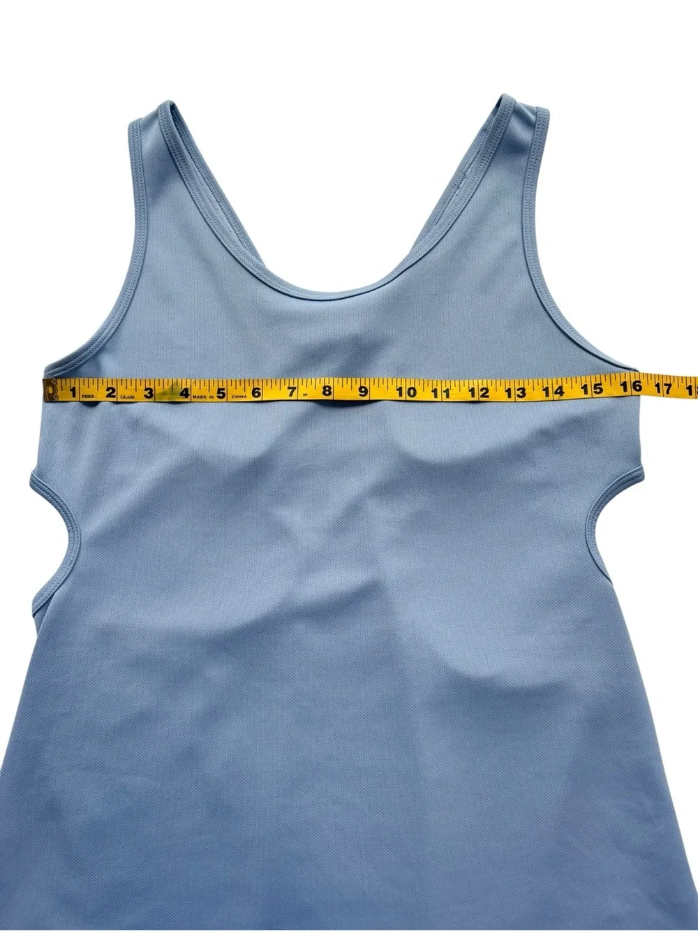 Nike Dri-FIT Light Blue Open Cut Out Back Training Tank Top Size Medium Gym Yoga